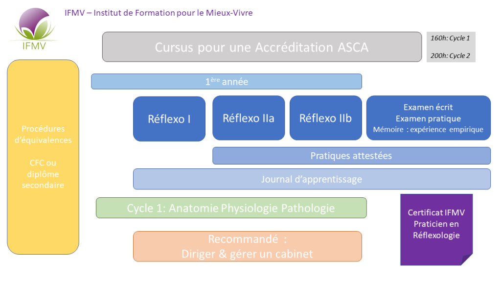 plan de formation pour la reconnaissance ASCA de la réflexologie