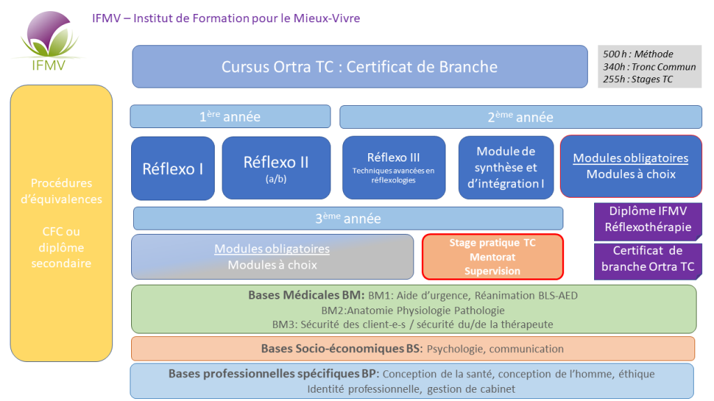 Reconnaissance du certificat de branche OrTra TC réflexothérapie